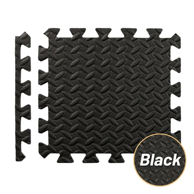 12PCS Gym Foam Mat EVA Leaf Grain Floor Mats Yoga Fitness Non-Slip Thicken Shock Sports Protection Mat 30*30cm