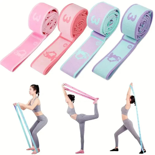 Resistance Band Yoga Auxiliary Stretching Belt Adult Latin Training Elastic Bands Beginner Pilates Dance Loop Fitness Tension